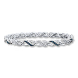 Pre-Owned Kay Diamond Accent Infinity Symbol Bracelet in Sterling Silver