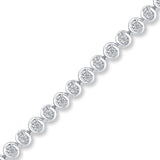 Pre-Owned Kay 1/10ct Diamond Tennis Bracelet in Sterling Silver