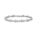 Pre-Owned Kay 1/10ct tw Round-cut Diamond Bracelet in Sterling Silver