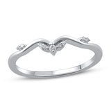 Pre-Owned Jared Diamond Accents Contour Ring in 14K White Gold