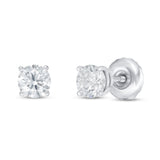 Pre-Owned Kay 1/2ct tw Lab-Created Diamond Solitaire Stud Earrings in 14K White Gold