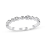 Pre-Owned Kay 1/15ct tw Round-cut Diamond Wedding Band in 10K White Gold