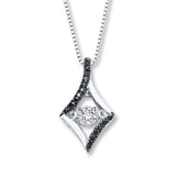 Pre-Owned Kay 1/10ct tw Diamond Unstoppable Love Necklace in Sterling Silver