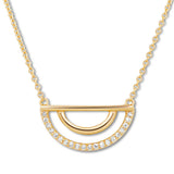 Pre-Owned Kay 1/10ct Diamond Geometric Necklace in 10k Yellow Gold