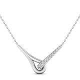 Pre-Owned Kay 1/10ct Diamond Love + Be Loved Necklace in Sterling Silver