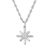 Pre-Owned Kay 1/10ct tw Round-cut Diamond Star Necklace in Sterling Silver