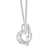 Pre-Owned Kay 1/20 ct Round-cut Diamond Heart Necklace in Sterling Silver