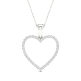 Pre-Owned Kay 1/4ct tw Diamond Heart Necklace in 10K White Gold