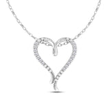 Pre-Owned Kay Diamond Accent Heart Necklace in Sterling Silver