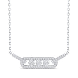 Pre-Owned Kay 1/5 ct Diamond Round-cut Three-Stone Necklace in Sterling Silver