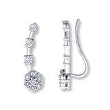 Pre-Owned Kay 1/20ct tw Diamond Ear Climbers in Sterling Silver