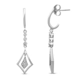 Pre-Owned Kay 1/8ct tw Diamond Dangle Earrings in 10K White Gold