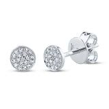 Pre-Owned Jared 1/20 ct Diamond Shy Creation Stud Earrings in 14K White Gold