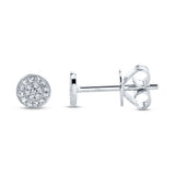 Pre-Owned Jared 1/20 ct Diamond Shy Creation Stud Earrings in 14K White Gold