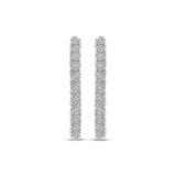 Pre-Owned Kay 1/10ct tw Diamond Hoop Earrings in Sterling Silver