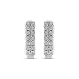 Pre-Owned Kay 1/10ct Diamond Hoop Earrings in Sterling Silver