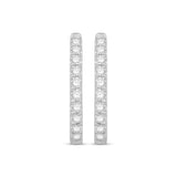 Pre-Owned Kay 1/6ct tw Diamond Hoop Earrings in 10k White Gold