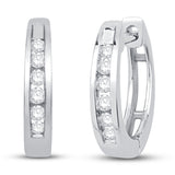 Pre-Owned Kay 1/8ct tw Diamond Huggies in 10k White Gold