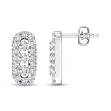 Pre-Owned Kay 1/4ct tw Round-cut Diamond Three-Stone Stud Earrings