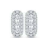 Pre-Owned Kay 1/4ct tw Round-cut Diamond Three-Stone Stud Earrings