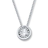 Pre-Owned Kay 1/4 ct Diamond Solitaire Necklace in 10K White Gold