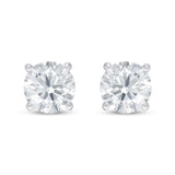 Pre-Owned Jared 1/2 ct Round Lab-Created Diamond Solitaire Earrings in 14K White Gold