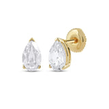 Pre-Owned Kay 1ct tw Pear-Shaped Lab-Created Diamond Stud Earrings in 14k Yellow Gold