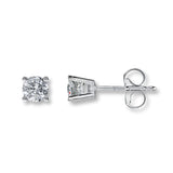 Pre-Owned Jared 1/2 ct Round-cut Diamond Solitaire Earrings in 14K White Gold