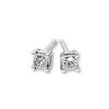 Pre-Owned Jared 1/5 ct Princess-cut Diamond Earrings in 14K White Gold