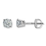 Pre-Owned Jared Certified 1/3 ct Round-cut Diamond Earrings in 18K White Gold