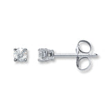 Pre-Owned Kay 1/10ct tw Round-cut Diamond Earrings in 14k White Gold