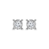 Pre-Owned Kay 3/8ct tw Diamond Radiant Reflections Earrings in 10K White Gold