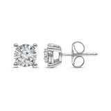 Pre-Owned Kay 1/3ct twDiamond Radiant Reflections Earrings in Sterling Silver