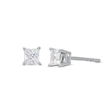 Pre-Owned Kay 3/8ct tw Princess-cut  Diamond Earrings in 14k White Gold