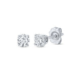 Pre-Owned Kay 3/8ct tw Diamond Solitaire Stud Earrings in 14K White Gold