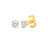 Pre-Owned Kay 1/10ct Diamond Solitaire Earrings in 14k Yellow Gold