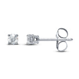 Pre-Owned Kay 1/10ct tw Round-cut Diamond Earrings in 14k White Gold