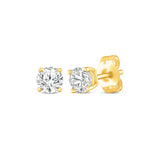 Pre-Owned Kay 1/4ct Round-cut Diamond Earrings in 14k Yellow Gold