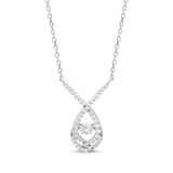 Pre-Owned Kay 1/5ct Diamond Love Entwined Diamond Necklace in Sterling Silver