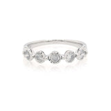 Pre-Owned Zales 10k White Gold 1/2ct Round Diamond Circle Ring