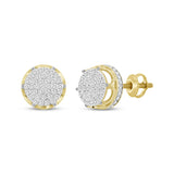 Pre-Owned Kay 1/6ct tw Diamond Cupped Setting Stud Earrings in 10k Yellow Gold