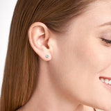 Lab Created 0.16ct Diamond Stud Earrings in 18k Gold Vermeil