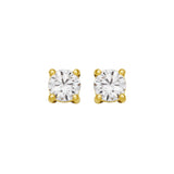 Lab Created 0.25ct Diamond Stud Earrings in 18k Gold Vermeil