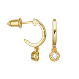 Grace 18k Gold Vermeil Lab-Created Diamond Drop Earrings