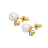 Maris 18k Gold Vermeil Lab-Created Diamond and Genuine Pearl Earring