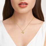 Lab-Created Diamond Charm Heart Pendant Necklace in 18k Gold Vermeil