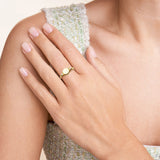 Grace 18k Gold Vermeil Lab-Created Diamond Signet Ring