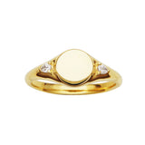 Grace 18k Gold Vermeil Lab-Created Diamond Signet Ring