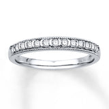 Pre-Owned Jared 1/5 ct Round-cut Diamond Anniversary Band in 10K White Gold