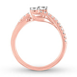 Pre- Owned Kay 1/2ct tw Diamond Ever Us Ring in 14k Rose Gold